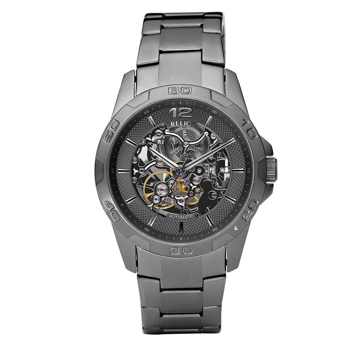 Mens RELIC by Fossil Brennan Gunmetal Automatic Watch -...