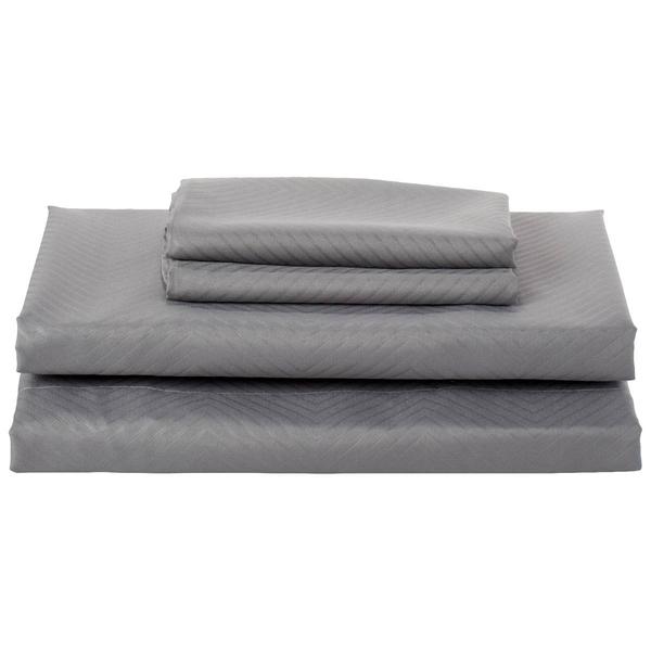 Hotel Suites Collection 6pc. Chevron Embossed Sheet Set - Grey
