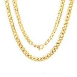 Mens Steeltime 18kt. Gold Plated Curb Chain Necklace