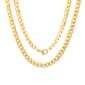 Mens Steeltime 18kt. Gold Plated Curb Chain Necklace - image 1