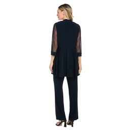 Petite R&M Richards 3pc. Sheer Insert Beading Pantsuit Jacket