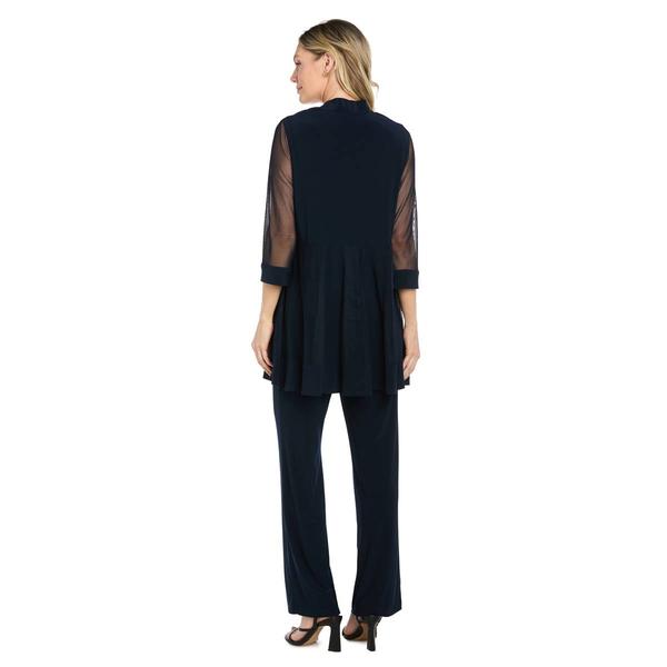 Petite R&M Richards 3pc. Sheer Insert Beading Pantsuit Jacket