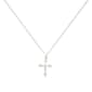 Beautiful Blessings Silver CZ Embellished Cross Necklace - image 2