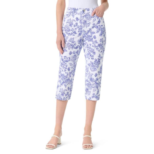Womens Gloria Vanderbilt Amanda Print Capri With Slit - image 
