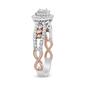Haus of Brilliance Rose Gold Plated Cross-Over Engagement Ring - image 3