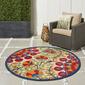 Nourison Aloha Bloom Vines Transitional Indoor/Outdoor Round Rug - image 9
