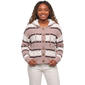 Juniors Derek Heart Matte Chenille Cable Button Front Hoodie - image 1
