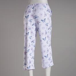 Womens Jaclyn Butterflies Lush Luxe Capri Pajama Pants