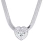 Gianni Argento Lab Grown White Sapphire Baguette Heart Necklace - image 1
