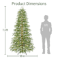 Puleo International 7.5ft. Pre-Lit LED Norfolk Fir Christmas Tree - image 6
