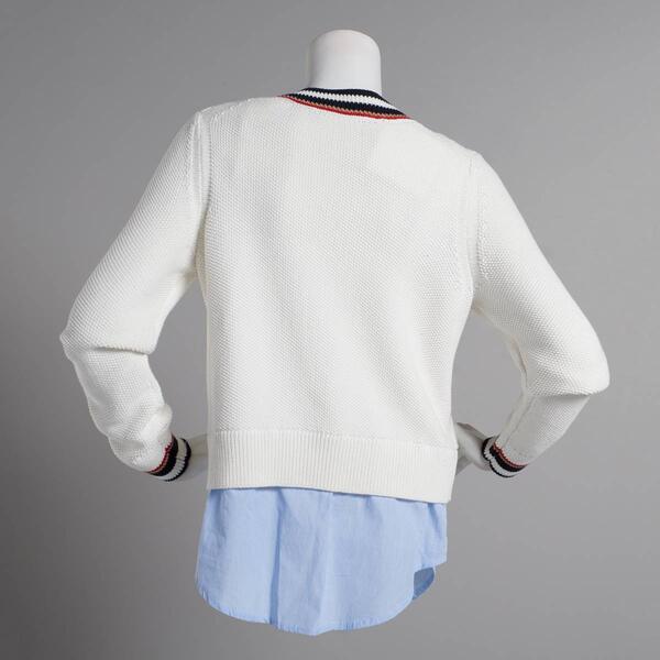 Womens Tommy Hilfiger Sport Solid 2Fer Cricket Sweater