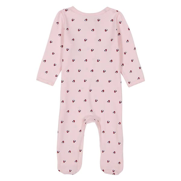 Baby Girl &#40;NB-9M&#41; Tommy Hilfiger Heart Flag Logo Footed Pajamas