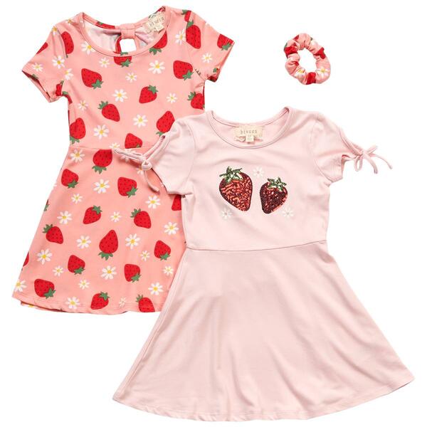 Toddler Girl BTween&#40;R&#41; 2pk. Strawberry Yummy Dresses - image 