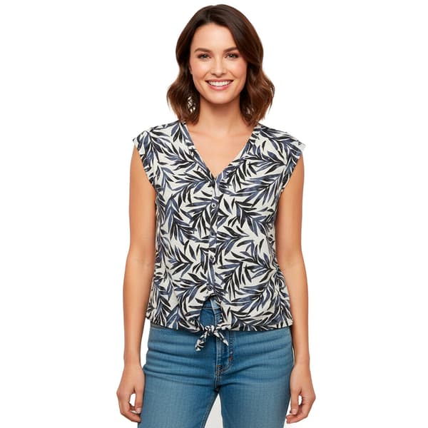 Womens French Laundry Dolman Sleeve Leaf Tie Front Blouse - image 