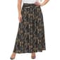 Plus Size NY Collection Tie Waist Brown Wave Maxi Skirt - image 1