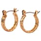 Design Collection Tri-Textured Polished Gold Hoop Earrings - image 1