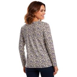 Petite Hasting & Smith Long Sleeve Cluster Ditsy Floral Tee