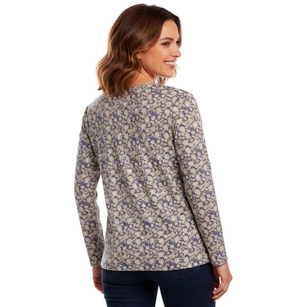 Petite Hasting & Smith Long Sleeve Cluster Ditsy Floral Tee