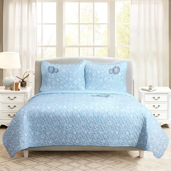 Ashley Cooper(tm) Coastal Shell 3pc. Quilt  Set - image 