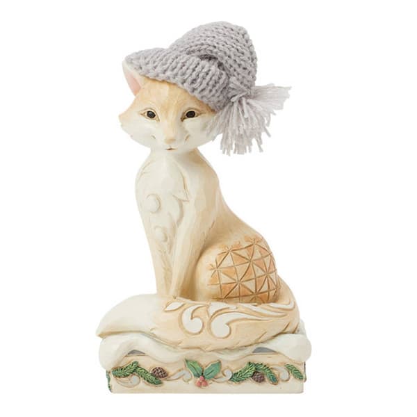 Jim Shore Woodland Glen Fox w/ Knit Hat Christmas Figurine - image 