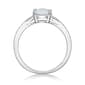 Sterling Silver Ring w/ Created Opal & White Topaz Gemstones - image 3
