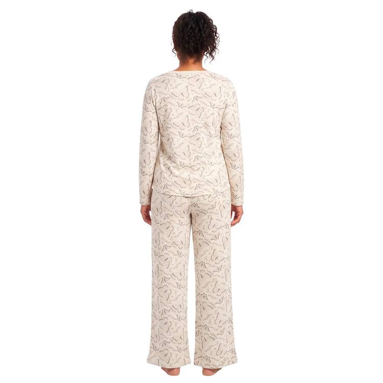 Womens Poppy & Clay Long Sleeve Butterfly Pajama Set