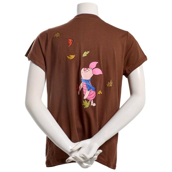 Juniors Freeze Front/Back Pooh & Piglet Leaves Tee