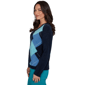 Petite Hearts of Palm Autumn Breeze Long Sleeve Argyle Sweater - image 4