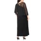 Plus Size MSK Sequin Gown with Asymmetric Cape Overlay - image 2