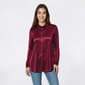 Womens MSK Long Sleeve Velvet Glitter Blouse - image 2