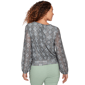 Petite Emaline Seabreeze Essence Long Sleeve Medallion Blouse - image 2