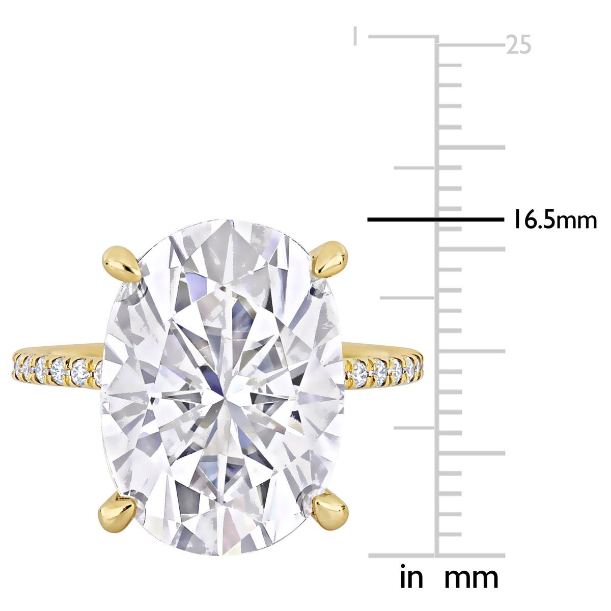 Gemstone Classics™ 10kt. Yellow Gold 8ctw. Moissanite Oval Ring