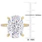 Gemstone Classics™ 10kt. Yellow Gold 8ctw. Moissanite Oval Ring - image 4