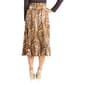 Womens 24/7 Comfort Apparel Midi Length Animal Print Belted Skirt - image 2