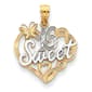 Gold Classics&#40;tm&#41; 14kt. Two Tone Sweet 16 Pendant - image 1