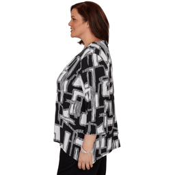 Plus Size Alfred Dunner Classics Geometric Abstract Blouse
