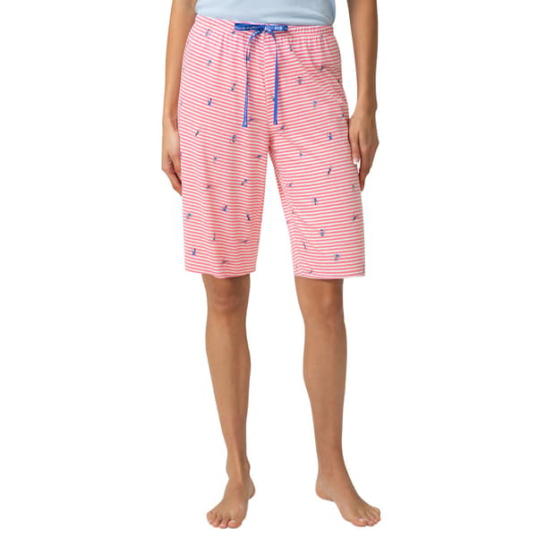 Womens HUE Swimming In Stripes Printed Bermuda
