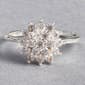 Ashley Cooper(tm) Silver-Tone Flower CZ Ring - image 1