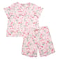 Womens Pink Laundry Short Sleeve Floral Short Pajama Set - image 1
