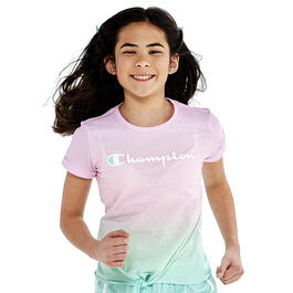 Girls &#40;7-16&#41; Champion Ombre Tie Front Tee