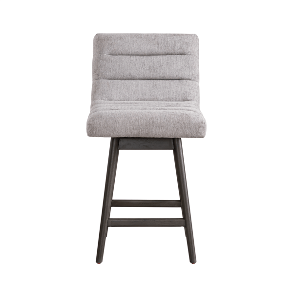 Armen Living Elias 26in. Grey Fabric Counter Height Barstool