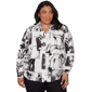 Plus Size Alfred Dunner Crowd Pleaser Floral Patchwork Button Fr - image 1