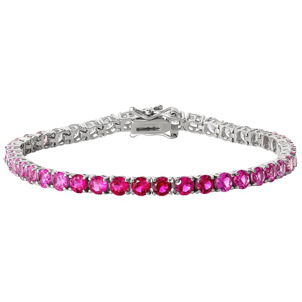 Splendere 7.25in. Multi-Color Cubic Zirconia Tennis Bracelet - image 