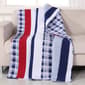 Greenland Home Fashions&#40;tm&#41; Nautical Stripe Reversible Quilted Throw - image 1