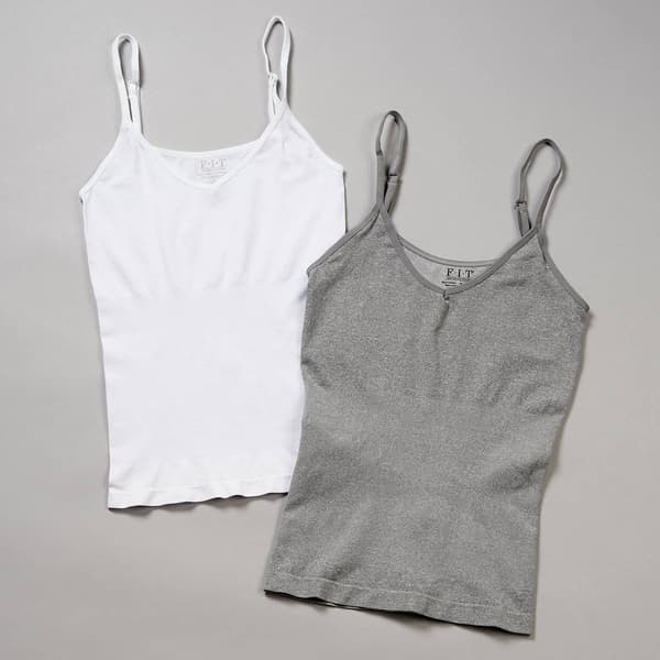 Womens FIT Shapewear 2pk. Ribbed Shaping Camis 307558H2-WG - image 