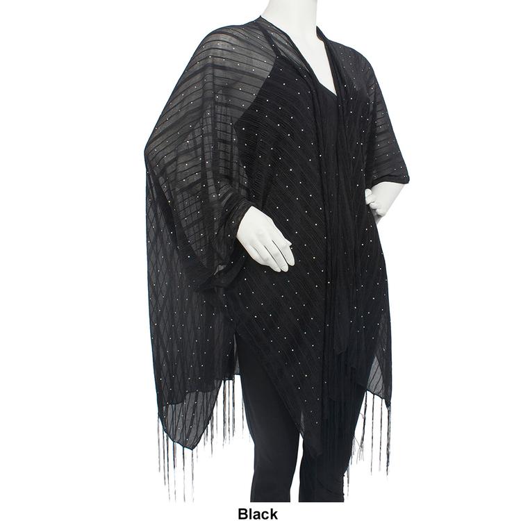 Womens Jessica McClintock Hologram Slinky Kimono
