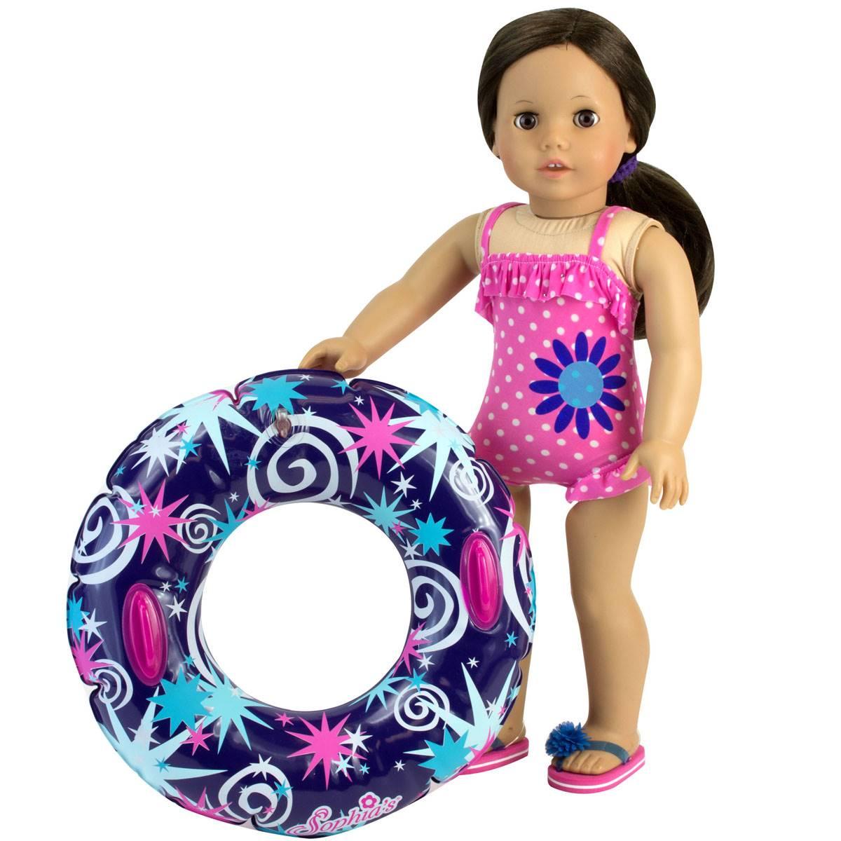 Sophia's® Polka Dot Bathing Suit &amp; Inner Tube Set