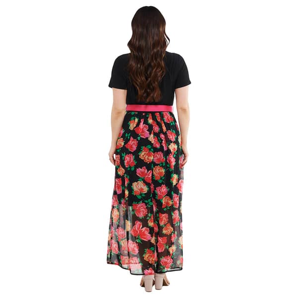 Petite Ellen Weaver Short Sleeve Top Chiffon Bottom Maxi Dress