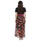 Petite Ellen Weaver Short Sleeve Top Chiffon Bottom Maxi Dress - image 2