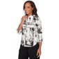 Womens Alfred Dunner Crowd Pleaser Abstract Floral Blouse - image 3